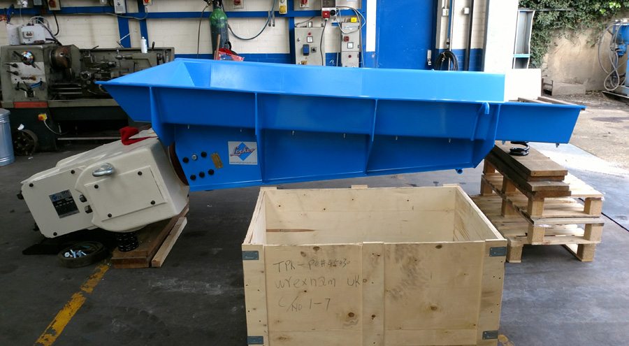 Produced for Thrane and Thrane Teknikk A.S., this SFH54 feeder is lined with 6mm abrasion resistant steel liner plates