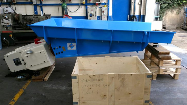 Produced for Thrane and Thrane Teknikk A.S., this SFH54 feeder is lined with 6mm abrasion resistant steel liner plates